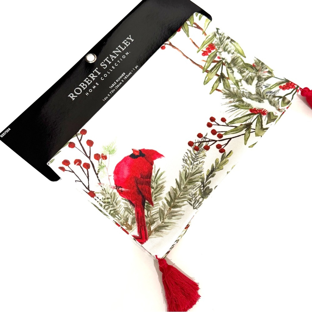 Robert Stanley Cardinal Holiday Table Runner
